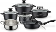 GSW Gourmet Granit 10-teiliges hochwertiges Kochtopf- und Pfannenset