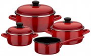 GSW Shadow Stahl-Emaille Kochtopf-Set 7-teilig in 3 Farben