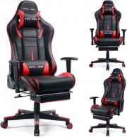 GTPLAYER Gaming Stuhl B&uuml;rostuhl mit Lendenkissen und Fu&szlig;st&uuml;tze