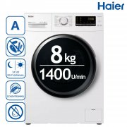 Haier HW80-BP1439N Waschmaschine 8 kg 1.400 (U/min) Inverter Motor