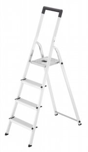 Hailo Haushaltsleiter L40 4 Sprossen, Arbeitsh&ouml;he 2,85 m