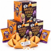 Halloween Gl&uuml;ckskekse (36 Stk.) f&uuml;r 9,99&euro; &ndash; Vanille-Geschmack, vegan