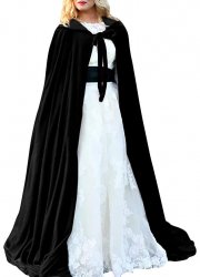 Halloween Kapuzenumhang SAMT Hexen Prinzessin Tod Lange Cape Kost&uuml;m 