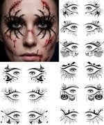 Halloween Tattoos (Augen) - 10 Blatt f&uuml;r nur 6,99 &euro;