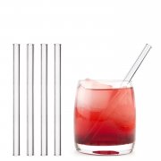 HALM Glas-Strohhalme 15 cm kurz Transparent - 4 St&uuml;ck f&uuml;r Cocktail & Caipirinha f&uuml;r 13,96&euro;
