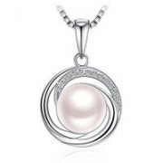  Halskette Anh&auml;nger 925er Silber Zirkonia S&uuml;&szlig;wasserzuchtperle "Venus" f&uuml;r 12,87&euro;