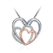  Halskette Schmuck Zirkonia Anh&auml;nger "Drei Herzen" f&uuml;r 15,99&euro;