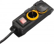 Hama 137282 2-fach Outdoor Steckdosenleiste mit Klappdeckel und Schalter