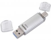 Hama 64GB USB Stick mit USB 3.0 und USB 3.1-Type-C (2-in-1 Speicherstick)