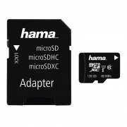 Hama microSDXC Karte 128GB, Class 10, UHS-I, 80MB/s, inkl. SD Adapter