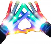 Handschuhe LED Bunte Beleuchtung Finger Glow f&uuml;r 4,49 &euro;