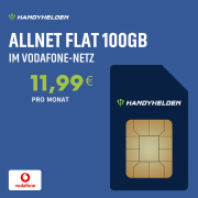 Handyhelden-Sonderangebot: 100 GB Allnet Flat im 5G Vodafone Netz f&uuml;r nur 11,99 &euro; mtl.