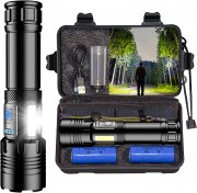 HANHUI 1670-FL Aufladbare 15000 Lumen COB LED Taschenlampe mit 7 Lichtmodi