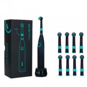 Happybrush Elektrische rotierende Akku schwarz Zahnb&uuml;rste R1 inkl. 8x Ersatzb&uuml;rsten f&uuml;r 19,99&euro;