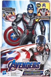 Hasbro E3358EW0 Avengers: Endgame Schild-Attacke Captain America Action-Figur mit 20+ Sounds