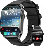 Haulvean Damen und Herren Smartwatch f&uuml;r Android und iOS in schwarz oder rosa
