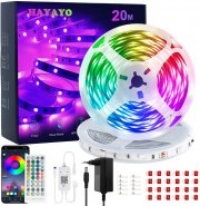 HAYAYO 2x 10 Meter Bluetooth RGB LED Streifen mit Musik Sync