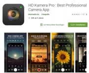 HD Kamera Pro : Best Professional Camera App bei google play im Moment gratis zum Installieren!
