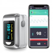 HealthTree Pulsoximeter mit Bluetooth f&uuml;r Android und iOS App