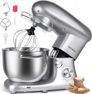 Heichkell K&uuml;chenmaschine mit mit 6,2L Edelstahlsch&uuml;ssel inkl. Knethaken, R&uuml;hrbesen und Schlagbesen
