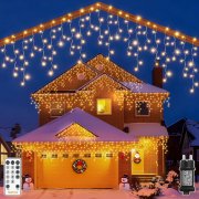 HeiPard 12m 486 LEDs Outdoor Eisregen Lichterkette mit Fernbedienung