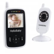 HelloBaby HB24 Drahtloser Video Baby Monitor mit Digitalkamera, Nachtsicht-Temperatur&uuml;berwachung