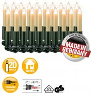 Hellum 802009 20-teilige Schaftkerzen Lichterkette