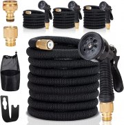 Hengda Flexibler Ausdehnbarer Gartenschlauch 7.5m mit Multifunktion Spr&uuml;hd&uuml;se