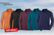 Henson & Henson Herren Langarm Poloshirts in 5 Farben