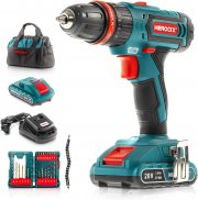 HEROCKX 20 V Akku Schlagbohrschrauber mit 2 x 2000 mAh Akkus, Ladeger&auml;t, Bohrer-Set und Tasche