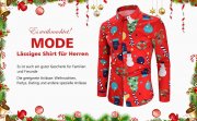 Herren Hemd Weihnachten Thema Kn&ouml;pfbar Langarm f&uuml;r 16.99&euro; statt 18.99&euro;