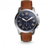 Herren Hybrid Smartwatch Grant - Leder - Hellbraun nur 99&euro; statt 135,20&euro; nur bei Fossil