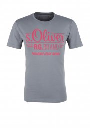 Herren T-Shirt mit s.Oliver Signature-Print neue Farben