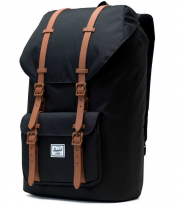 Herschel Little America Backpack black/saddle brown Rucksack mit gepolstertes Laptopfach