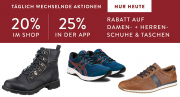 Heute 20% online oder 25% in der App auf Schuhe und Taschen f&uuml;r Damen und Herren im Mirapodo Shop