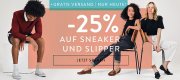Heute 25% Extra-Rabatt auf Sneaker und Slipper f&uuml;r Damen und Herren + gratis Versand bei Mirapodo