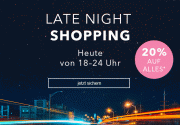 Heute abend bei Sheego.de Late night Shopping mit 20% Rabatt! Nur von 18-24 Uhr