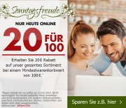 Heute bei Karstadt- 20&euro; Rabatt, bei 100&euro; Warenkorb