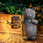 Hinshark Solar LED Katze Gartenfigur