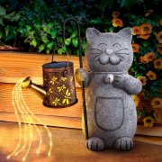 Hinshark Solar LED Katze Gartenfigur