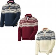 Hinterstoisser warmer Norweger Herren Strickpullover 100% Baumwolle in 3 Farben