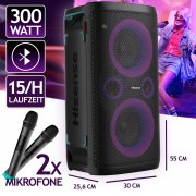 Hisense Party Rocker One 300 W Bluetooth Party Lautsprecher mit Karaoke Modus und Lichteffekte