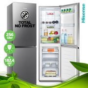 Hisense RB327N4AD2 K&uuml;hl Gefrierkombination NoFrost Edelstahl 256 Liter