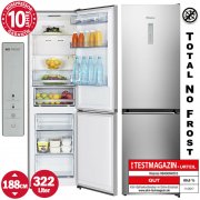 Hisense RB400N4BC3 K&uuml;hl Gefrierkombination Edelstahl NoFrost 22 Liter