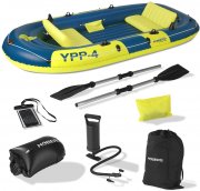 Hoberg YPP-4 4-Sitzer Schlauchboot inkl. 2 Sitzb&auml;nken, 2 Paddel, Pumpe & weiterem Zubeh&ouml;r