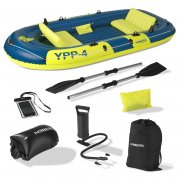 Hoberg YPP-4 4-Sitzer Schlauchboot inkl. 2 Sitzb&auml;nken, 2 Paddel, Pumpe & weiterem Zubeh&ouml;r