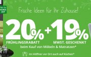 H&ouml;ffner &ndash; 20% Fr&uuml;hlingsrabatt + 19% MwSt geschenkt