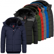 H&ouml;henhorn Adamelo Herren gef&uuml;tterte Winterjacke mit abnehmbarem Kunstfellkragen in 7 Farben