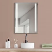 HOKO LED Badspiegel 50x70cm mit Uhr & Heizung f&uuml;r 81&euro;