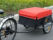 HOMCOM Fahrradanh&auml;nger mit &Uuml;berrollb&uuml;gel 140 x 88 x 60 cm
